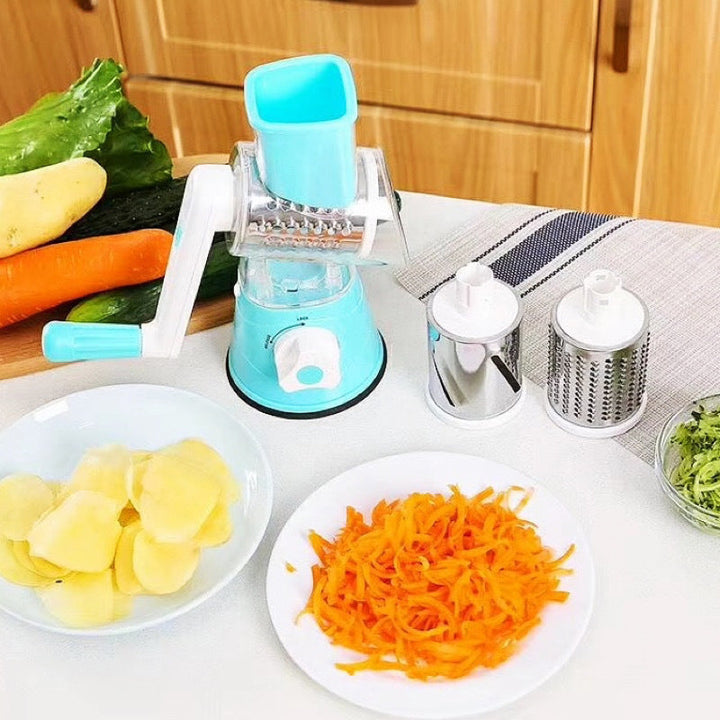 3-in-1 rotary cheese grater vegetable slicer | Viskana
