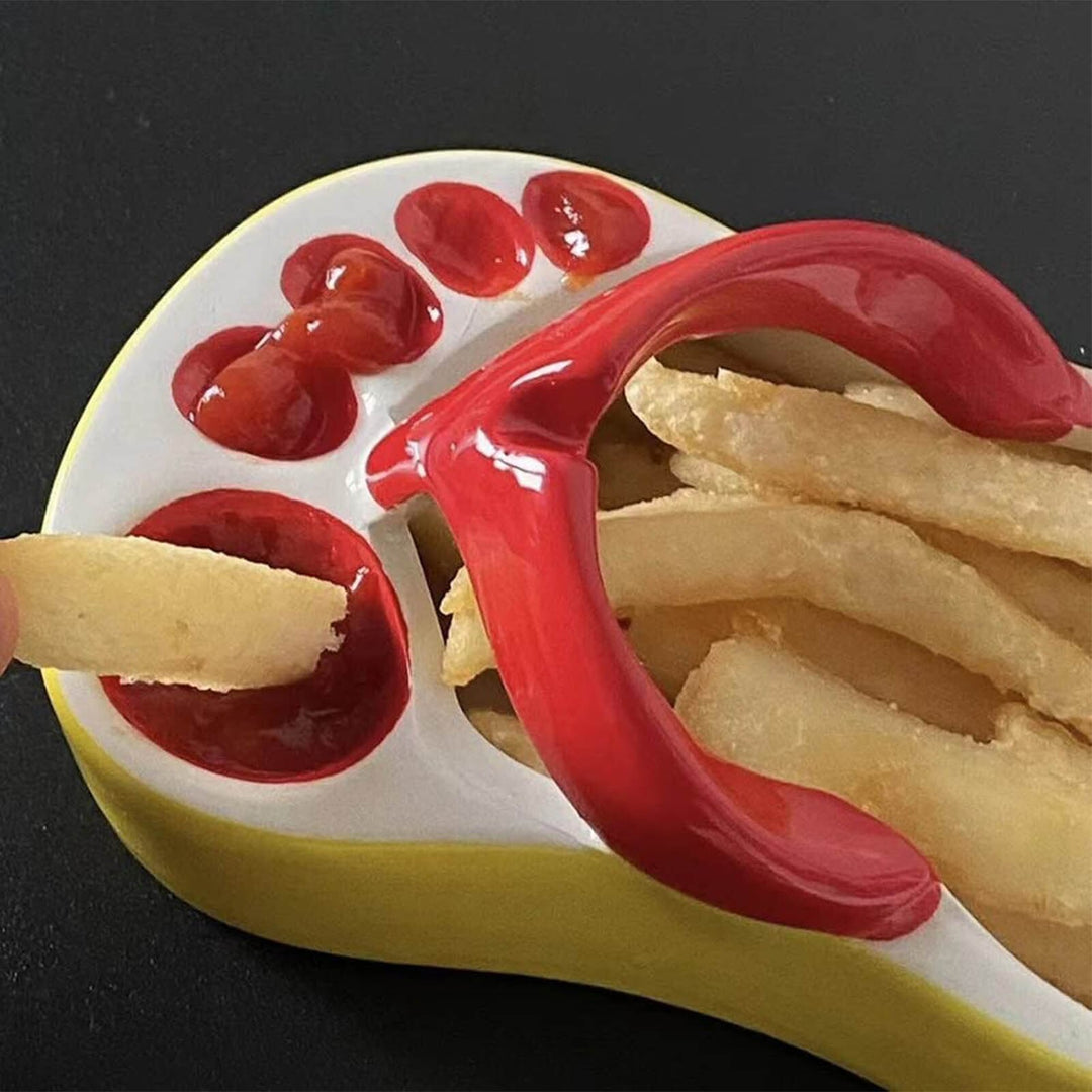 Viskana Ceramic Flip Flop Food Serving Bowl