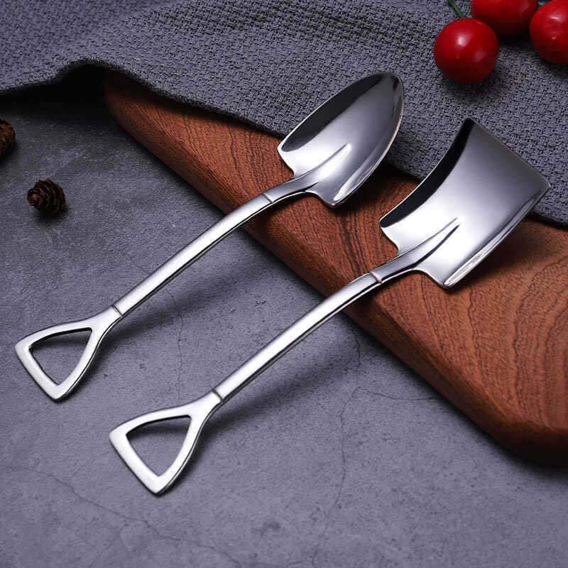 Viskana Creative Dessert Ice Cream 304 Stainless Steel Spade Spoon