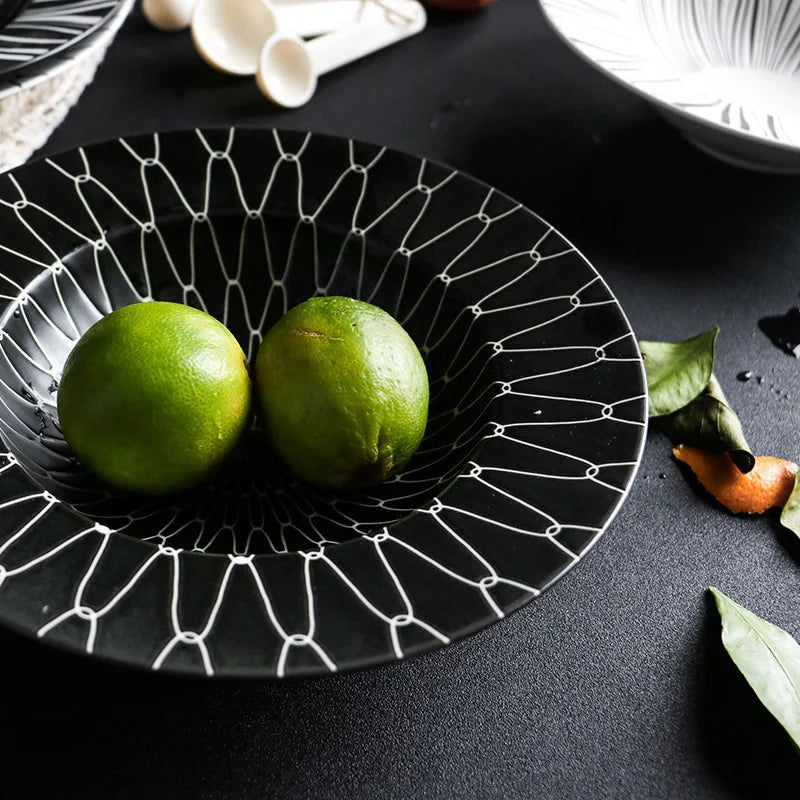 Viskana Elegant Ceramic Deep Plates for Pasta, Soup, and Salads