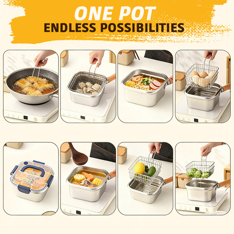 CrispEase Stainless Steel Deep Fryer — Enjoy crispy, healthy meals everywhere at any time completely stress-free! Viskana