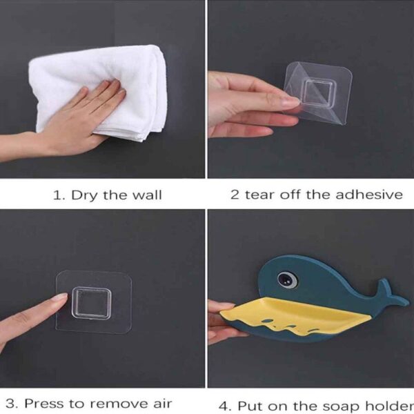 Whale Shapes Soap Dish Wall Mounted Viskana