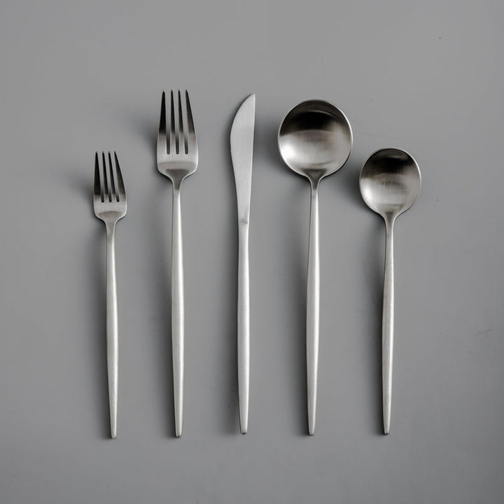 Viskana Minimalist Luxury Cutlery Set – 20 pieces, Titanium & Stainless Steel