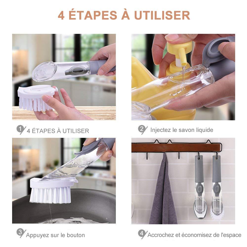 Dish Brush with Detergent Dispenser | Viskana