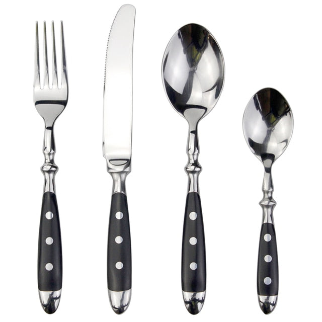 4 in 1 Set Delicate Dinnerware For Home Stainless Steel Cutlery Set Viskana