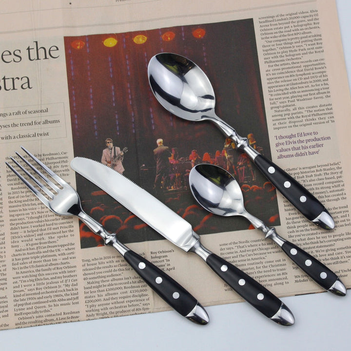 4 in 1 Set Delicate Dinnerware For Home Stainless Steel Cutlery Set Viskana