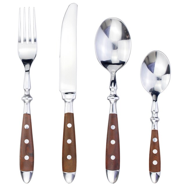 4 in 1 Set Delicate Dinnerware For Home Stainless Steel Cutlery Set Viskana