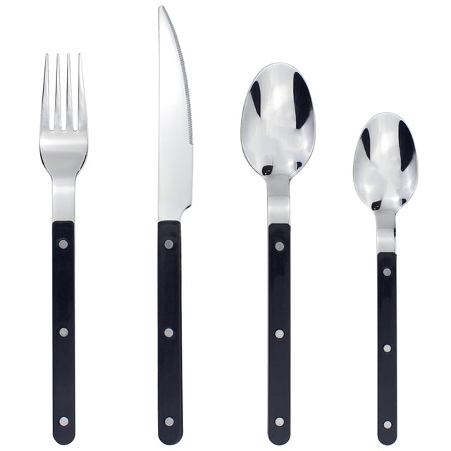 4 in 1 Set Delicate Dinnerware For Home Stainless Steel Cutlery Set Viskana