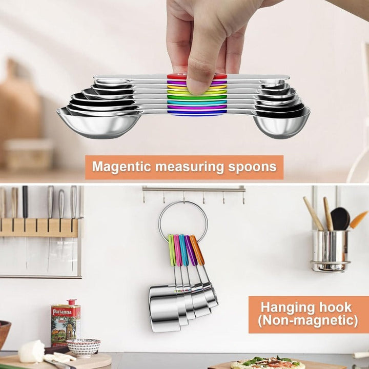 Viskana 10-Piece Stainless Steel Measuring Cups and Spoons Set