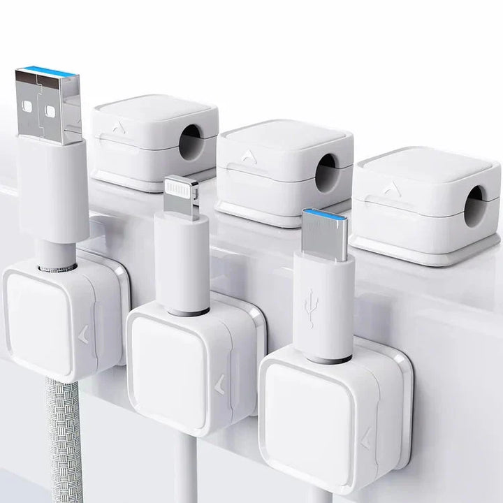 Viskana Magnetic Cable Organizer | Desktop Cord Management Hub | Adhesive & Residue-Free