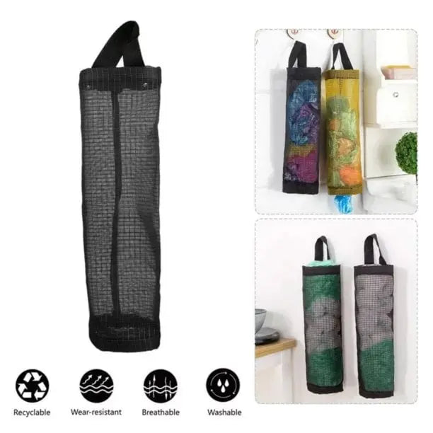 Viskana Hanging Pocket Organizer – Breathable Mesh for Storing Kitchen Bags and Fruits/Veggies