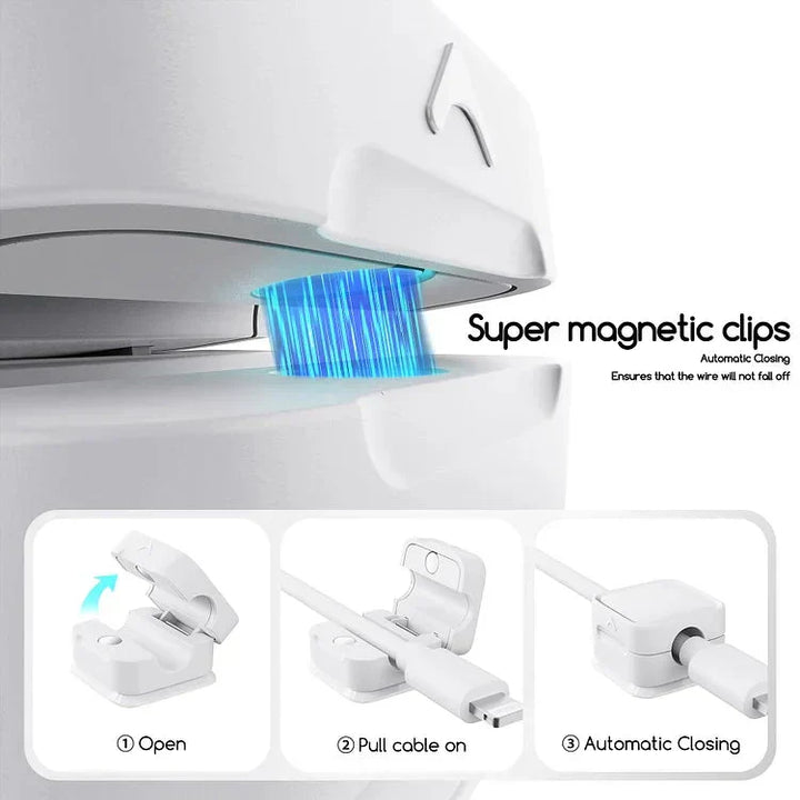 Viskana Magnetic Cable Organizer | Desktop Cord Management Hub | Adhesive & Residue-Free