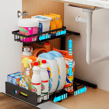 Viskana 2 Tier Slide Out Under Sink Organizer