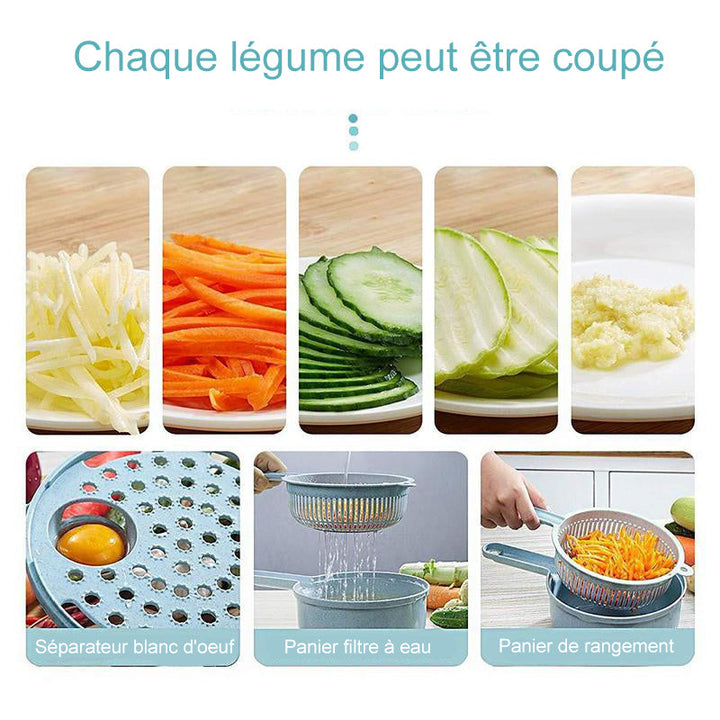 9 Pieces-Multifunctional Vegetable Slicer | Viskana