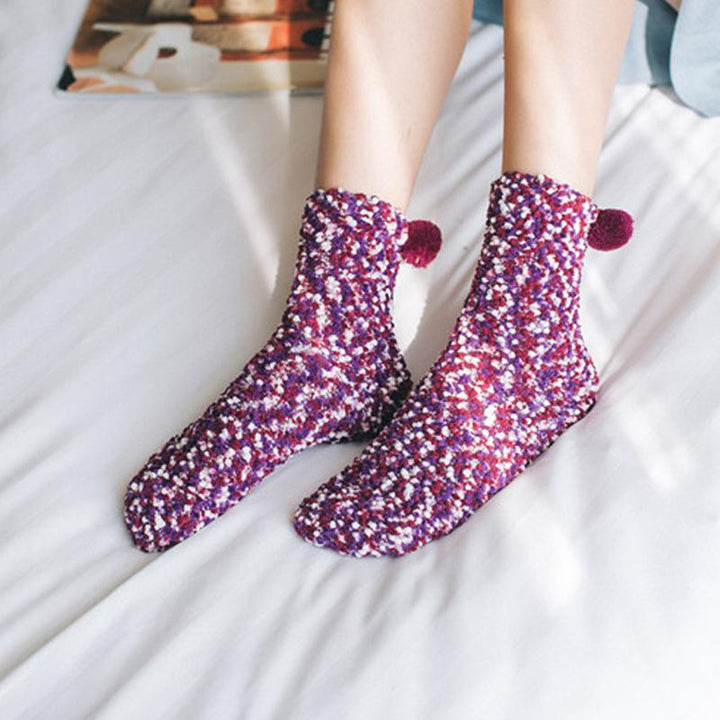 Viskana Coral Fleece Cupcake Socks