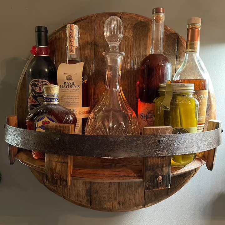 Bourbon Whiskey Barrel Shelf Viskana