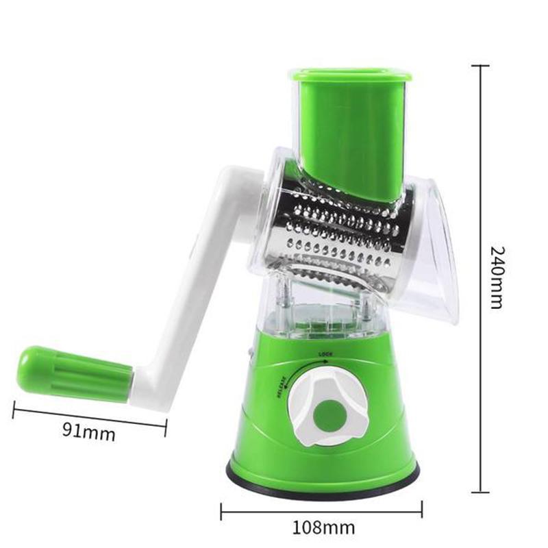 3 in 1 Rotating Cheese Grater Vegetable Cutter
