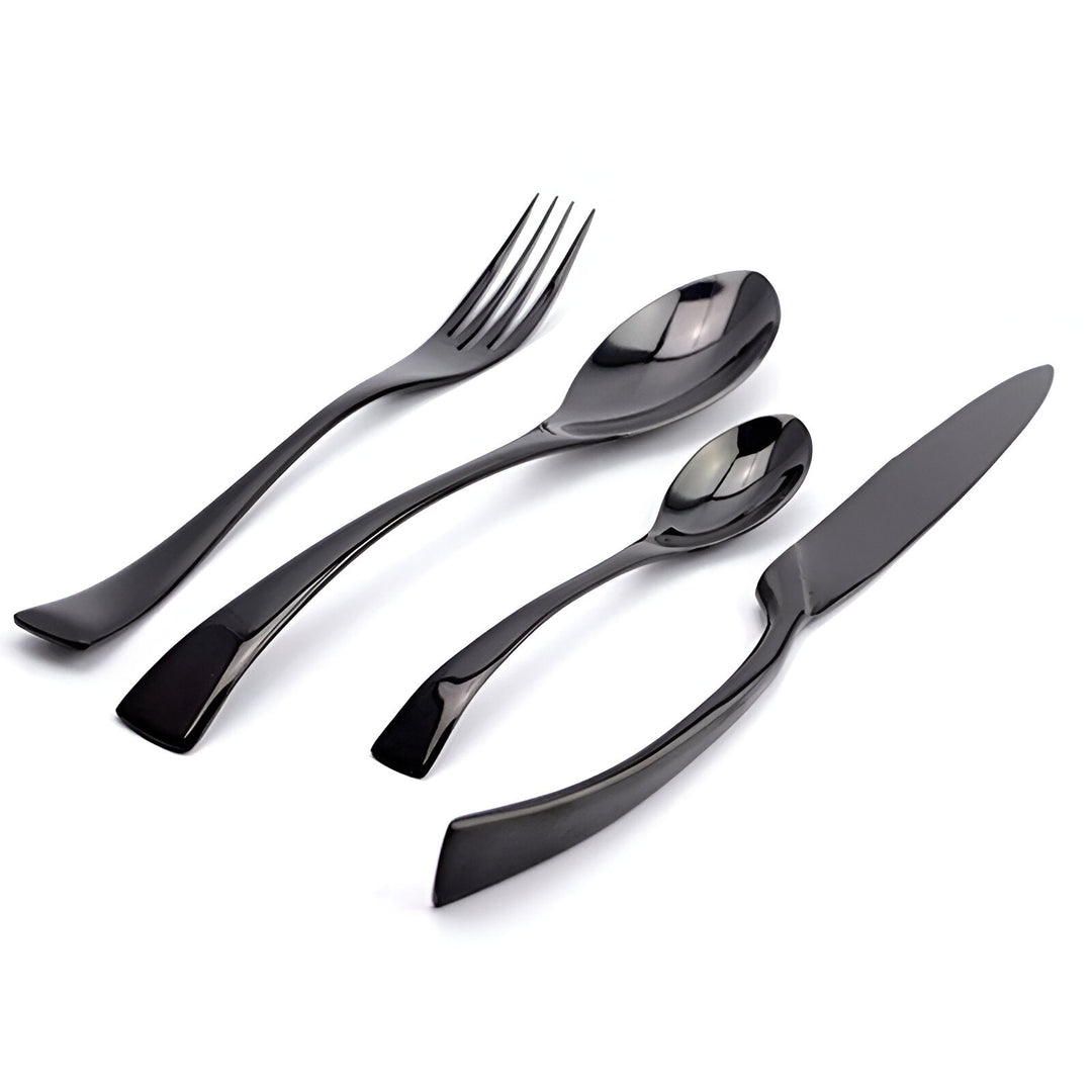 Viskana Classical Black Rose Cutlery Set