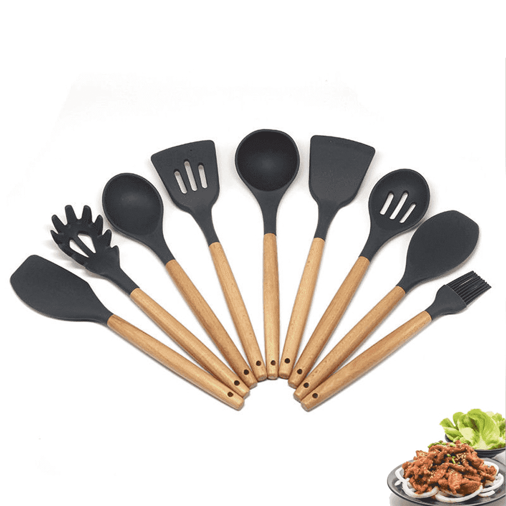 9 Pcs Silicone Kitchen Utensils Set Viskana