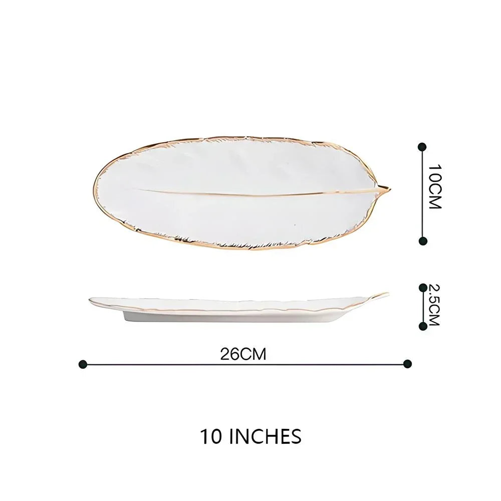 Viskana Luxury Nordic Ceramic Storage Tray for Jewelry and Tableware
