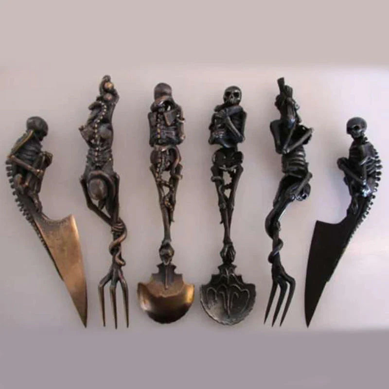 Halloween Gift Skeletal Cutlery Sets Viskana