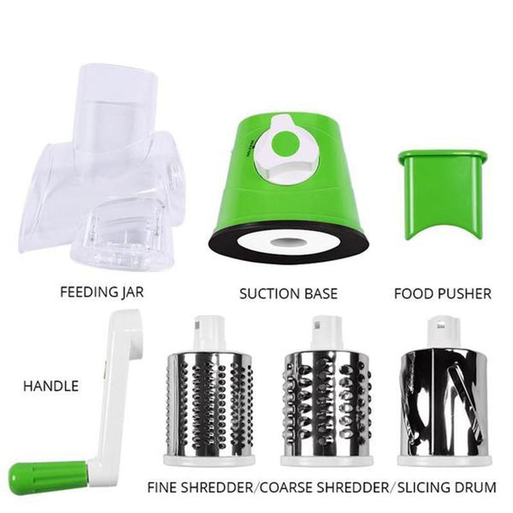 3 in 1 Rotating Cheese Grater Vegetable Cutter