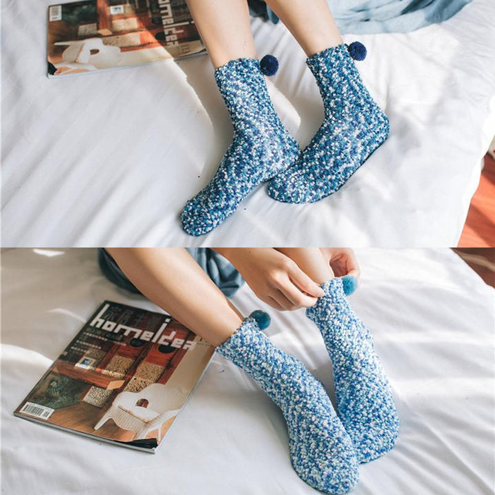 Viskana Coral Fleece Cupcake Socks