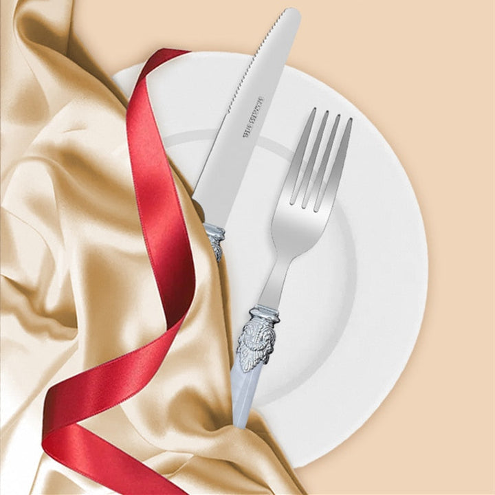 5pcs Dinnerware Dishwasher Safe Steel Flatware Set Cutlery Tableware Viskana