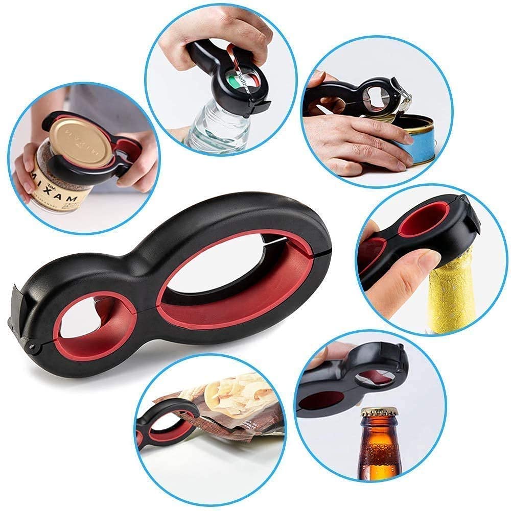 6-in-1 kitchen opener for bottles & jars Viskana