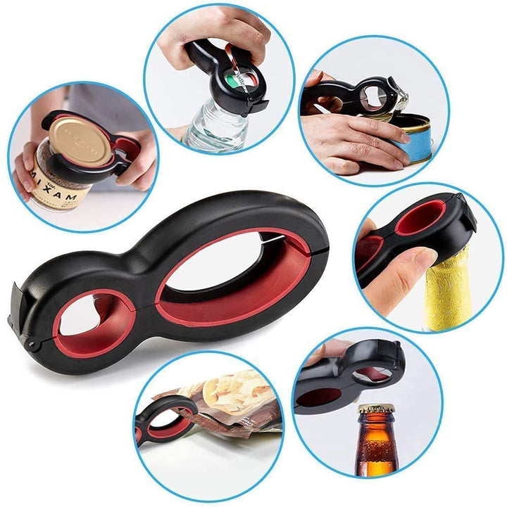 6-in-1 kitchen opener for bottles & jars Viskana