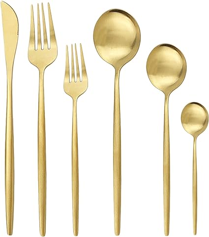 Viskana Torin 36-Piece Minimalist Cutlery Set – Premium Stainless Steel Flatware with Matte Finish