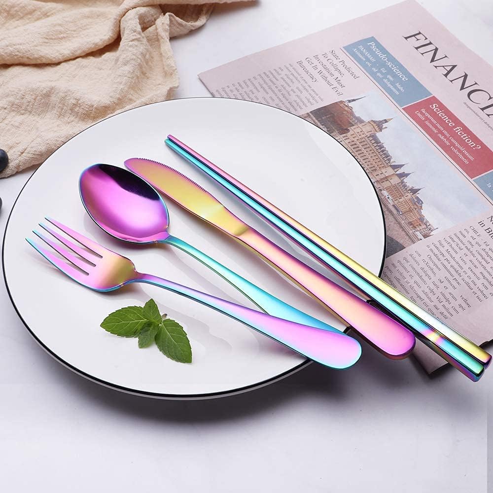 Viskana Cutlery Set GoCutlery | 4-piece for on the go | Stainless Steel & BPA-free | With Transport Case