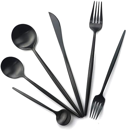 Viskana Torin 36-Piece Minimalist Cutlery Set – Premium Stainless Steel Flatware with Matte Finish