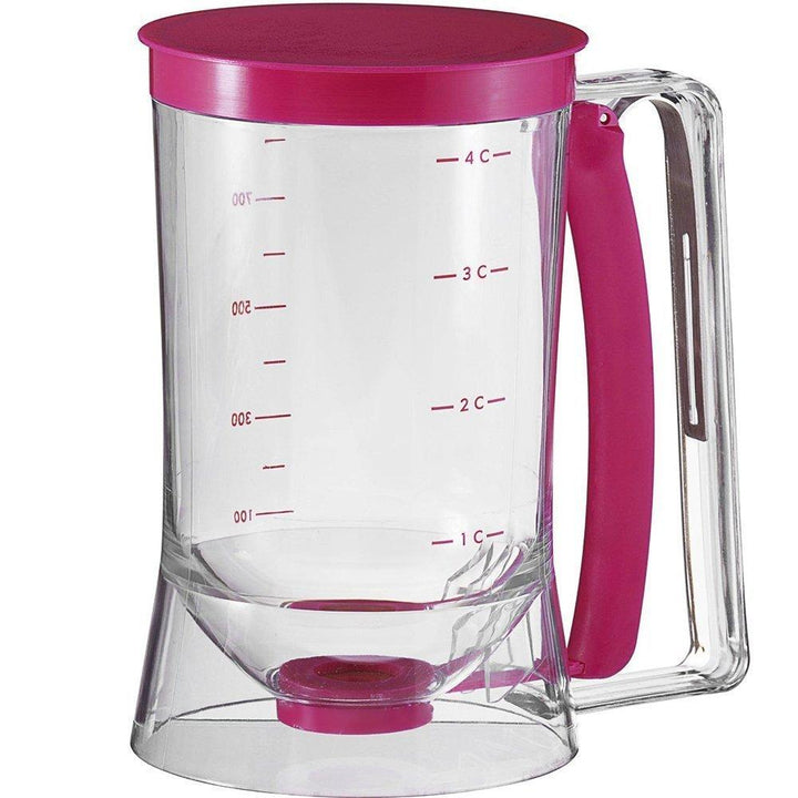 Viskana Pancake Batter Dispenser | No-Drip Measuring Cup | BPA-Free Plastic | Quick & Easy Breakfast Maker
