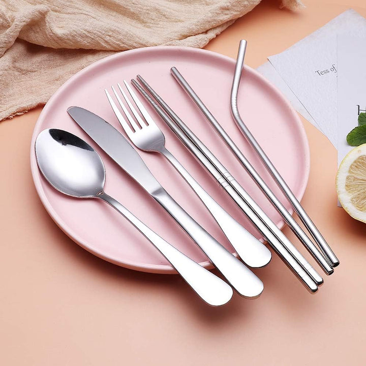 Viskana Cutlery Set GoCutlery | 4-piece for on the go | Stainless Steel & BPA-free | With Transport Case