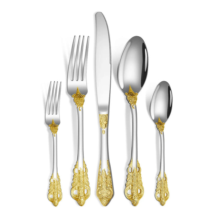 Viskana Luxury Gold Cutlery Set