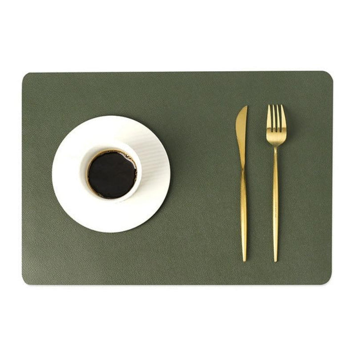 Viskana Modern rectangular waterproof PU leather placemats