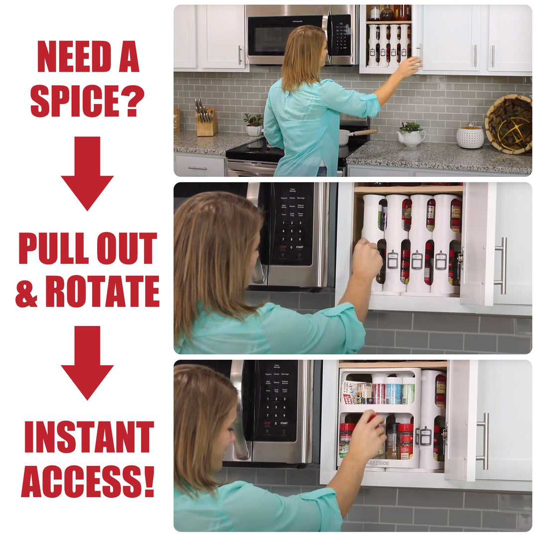 Viskana LAKESIDE™ Rotating Spice Rack Organizer