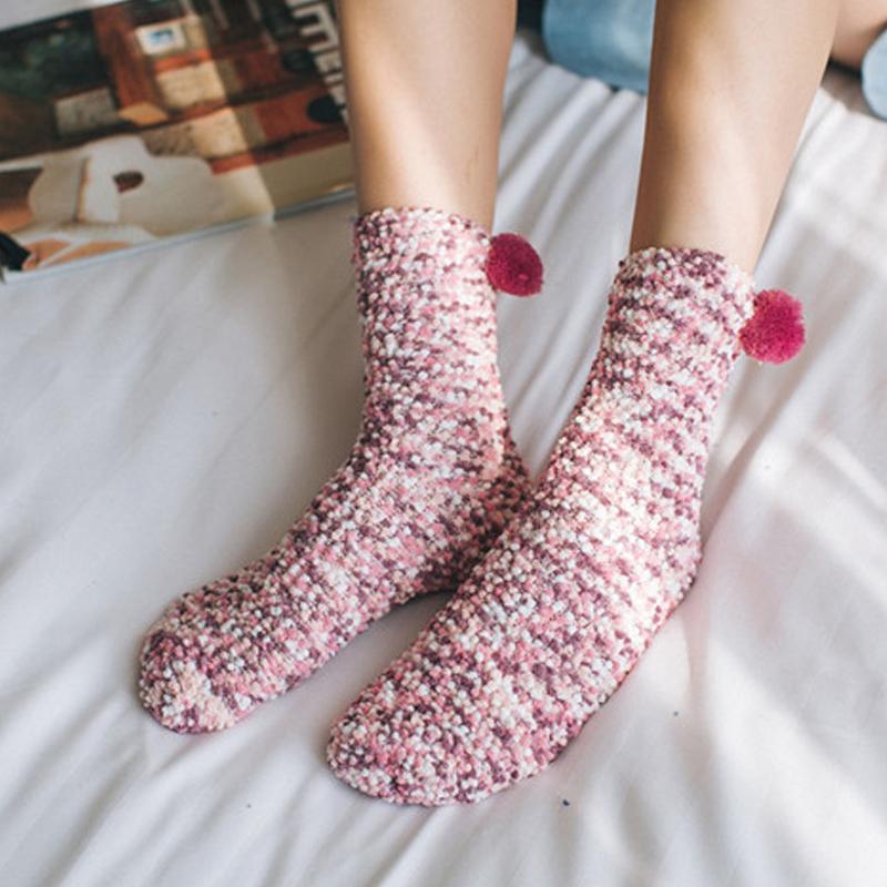 Viskana Coral Fleece Cupcake Socks