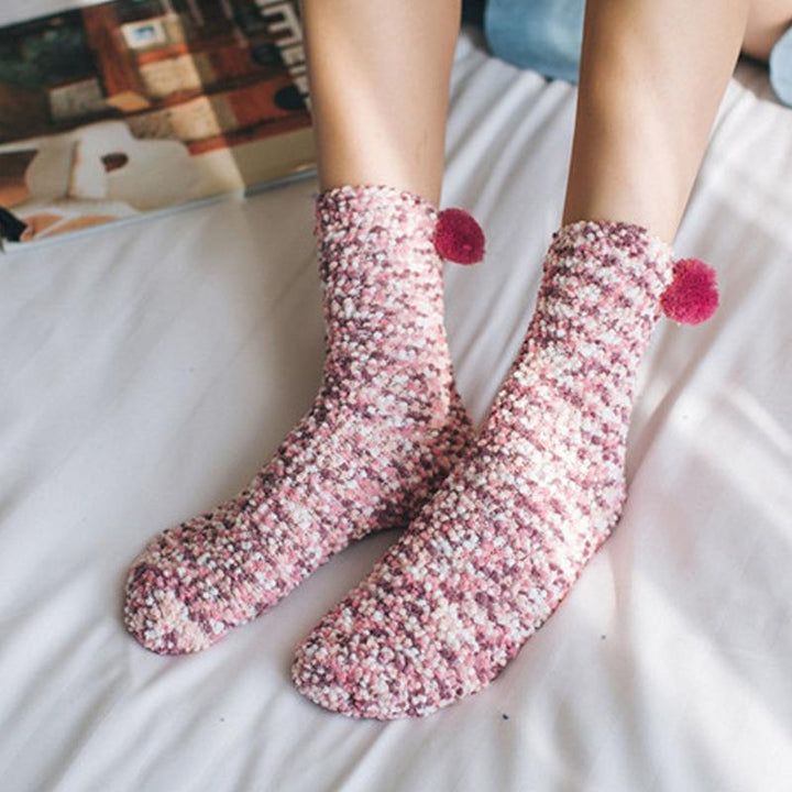 Viskana Coral Fleece Cupcake Socks