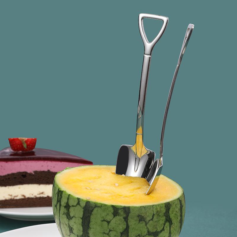 Viskana Creative Dessert Ice Cream 304 Stainless Steel Spade Spoon