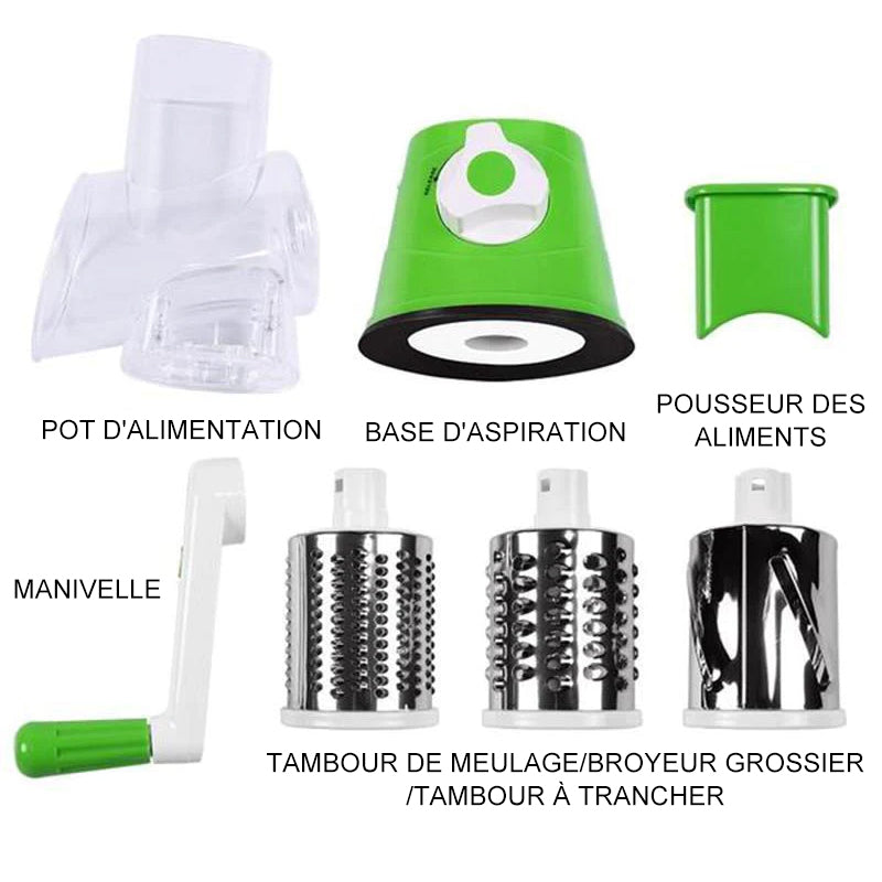 3-in-1 rotary cheese grater vegetable slicer | Viskana