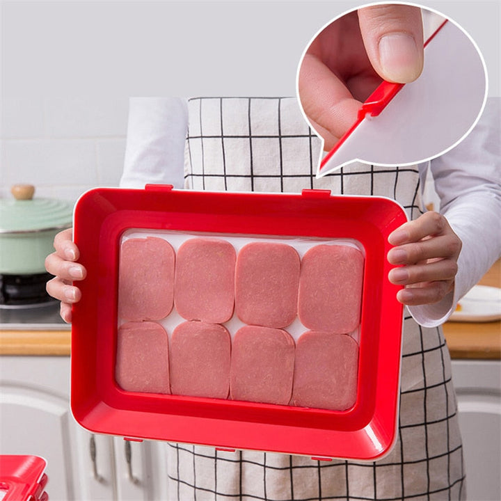 6pcs Creative Vacuum Food Preservation Tray Plate Storage Organizer Viskana