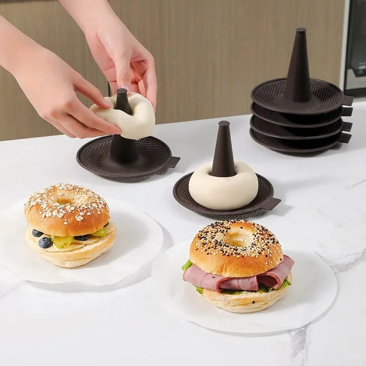6pcs Kitchen Silicone Conical Baking Pastry Molds Doughnut Cake Pans Viskana