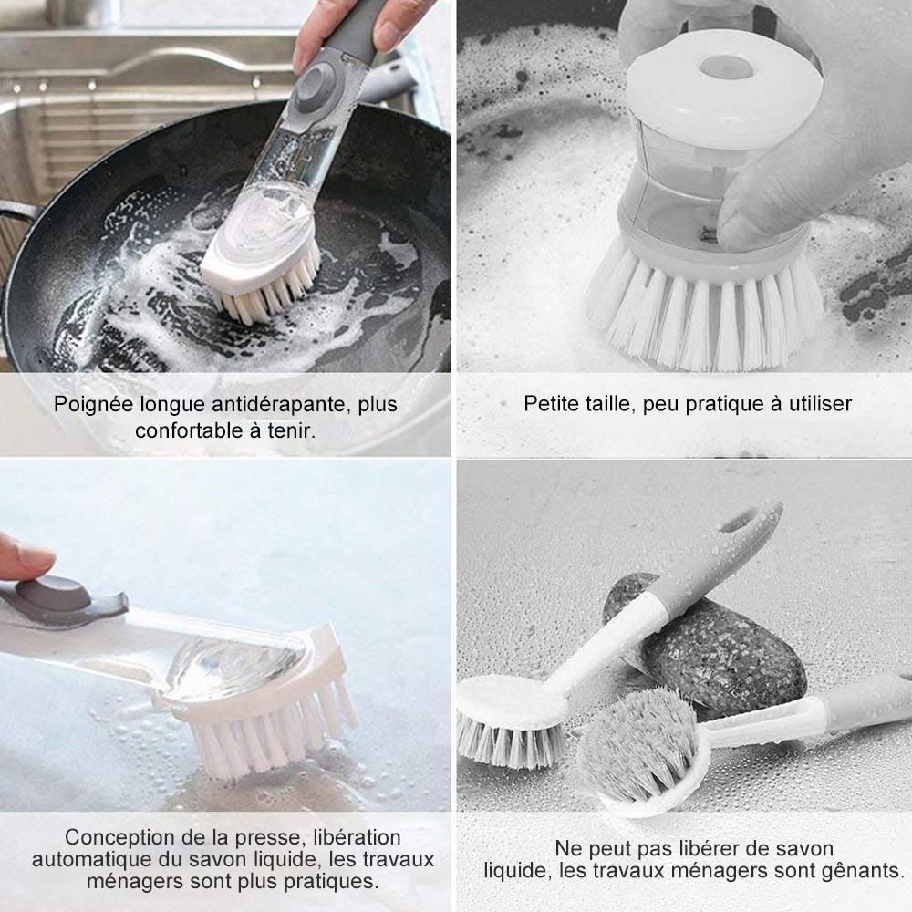 Dish Brush with Detergent Dispenser | Viskana