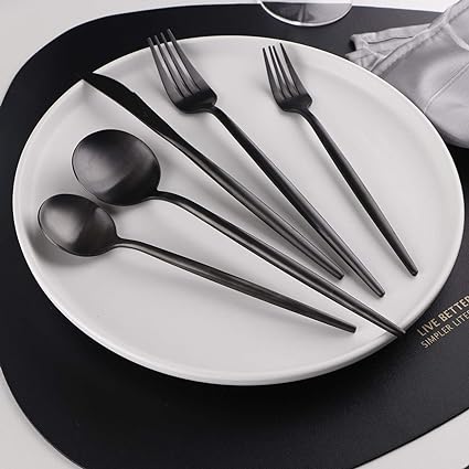 Viskana Torin 36-Piece Minimalist Cutlery Set – Premium Stainless Steel Flatware with Matte Finish