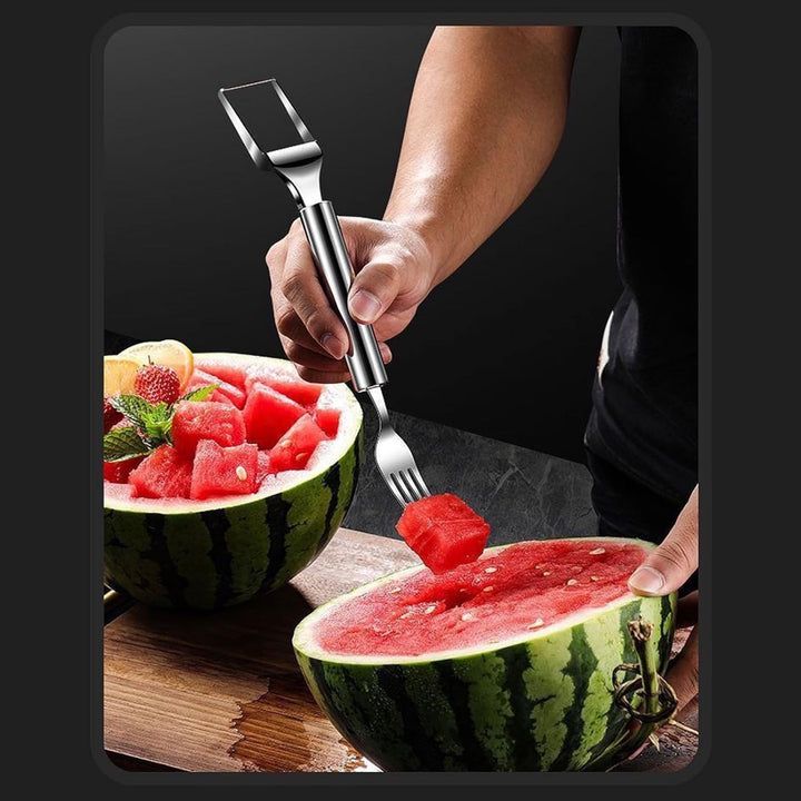 Viskana Woyuosn 2-in-1 Stainless Steel Watermelon Fork Slicer