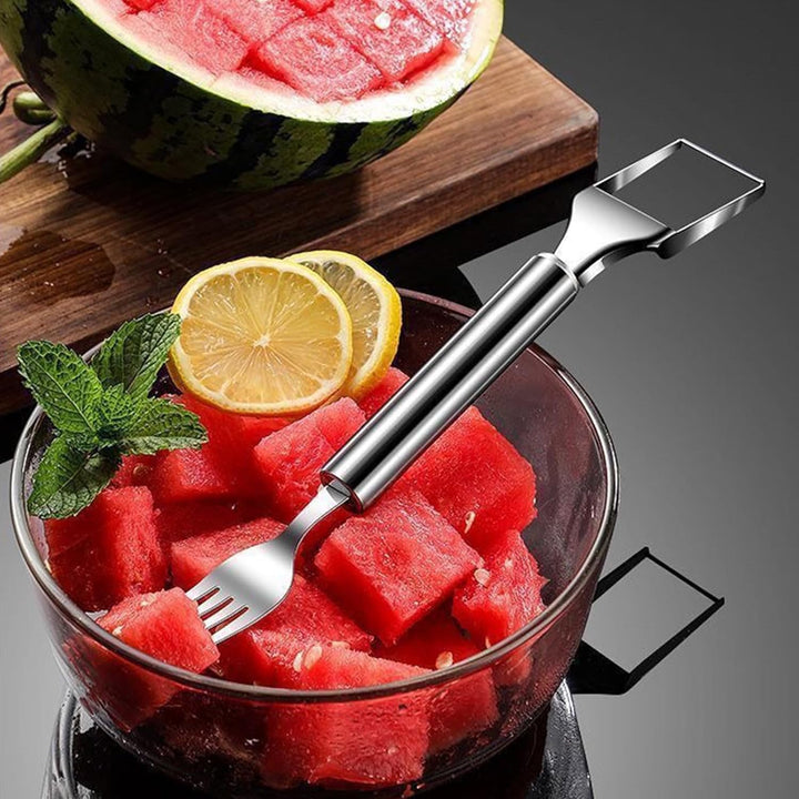 Viskana Woyuosn 2-in-1 Stainless Steel Watermelon Fork Slicer