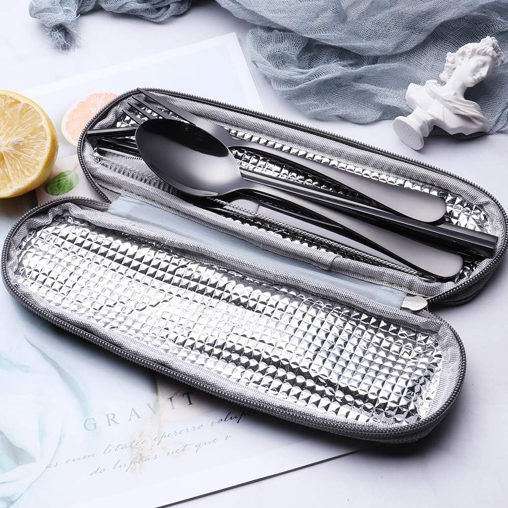 Viskana Cutlery Set GoCutlery | 4-piece for on the go | Stainless Steel & BPA-free | With Transport Case