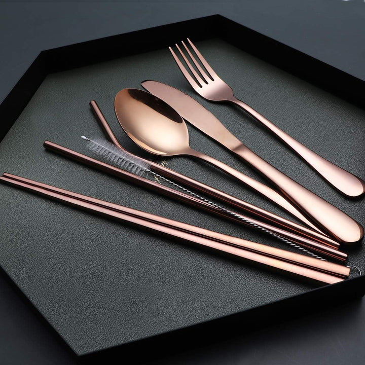 Viskana Cutlery Set GoCutlery | 4-piece for on the go | Stainless Steel & BPA-free | With Transport Case